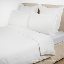 Doux confortable 100% coton blanc plaine housse de couette housse de couette